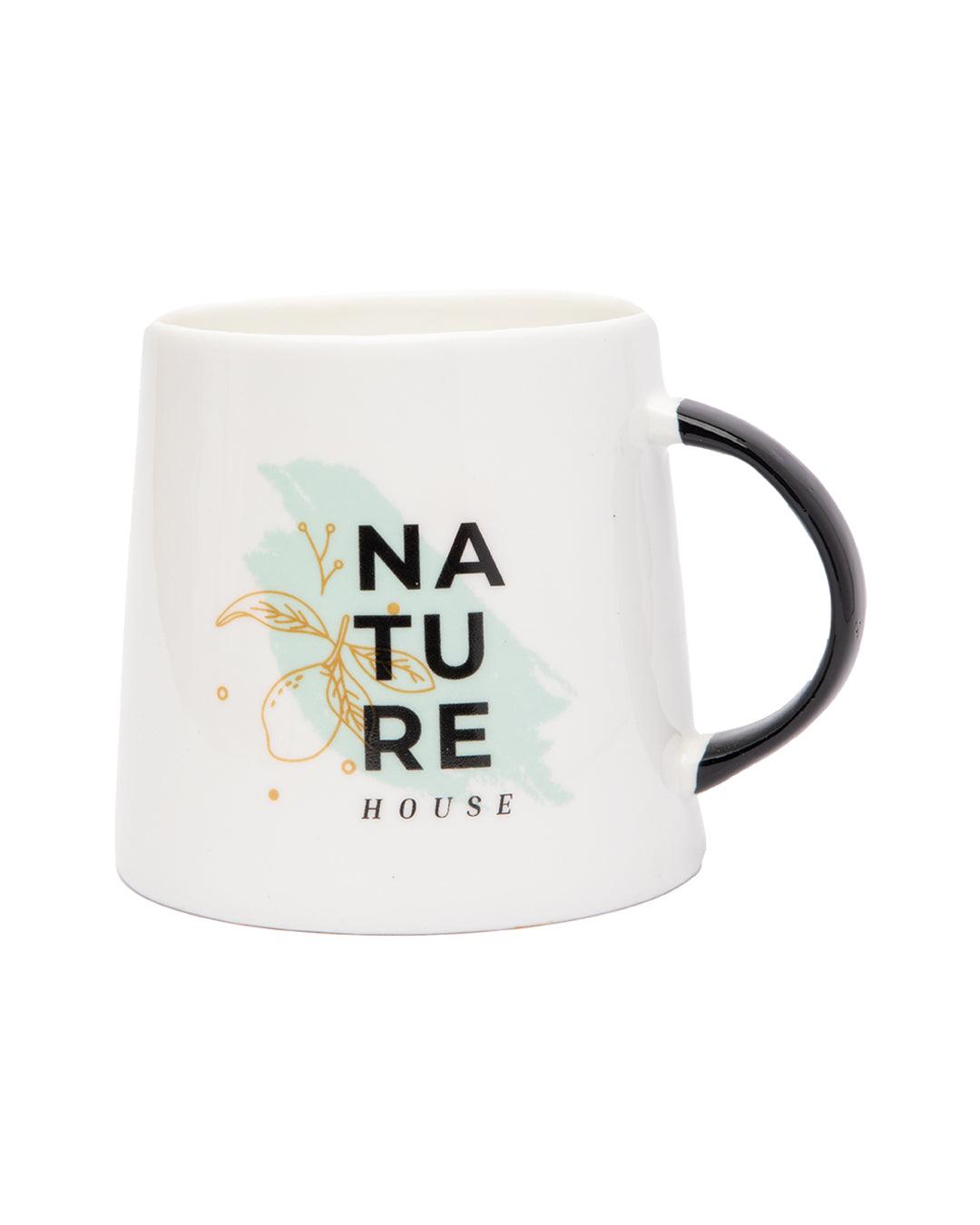 Mug, Pure Nature, White, Ceramic, 220 mL - MARKET 99