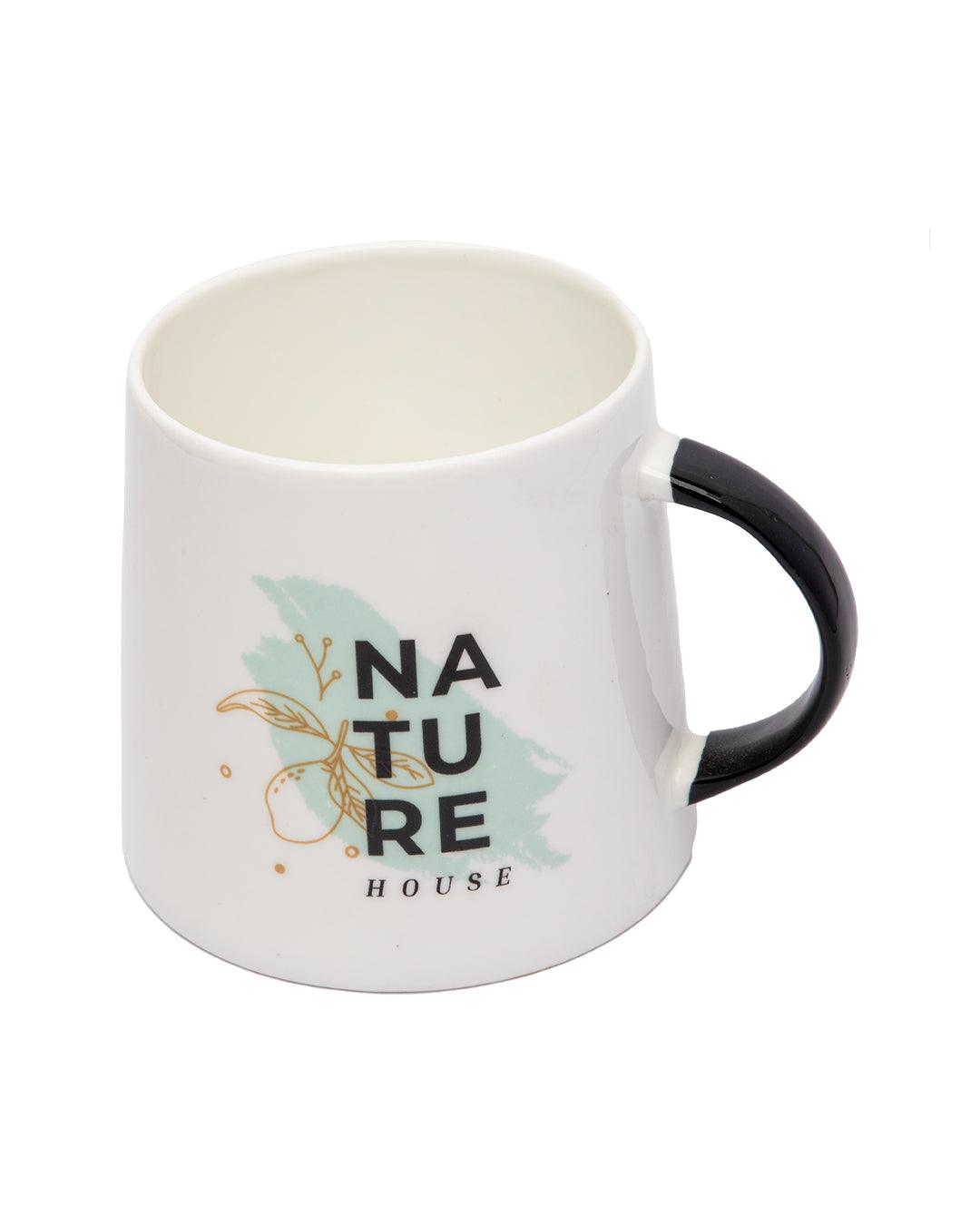 Mug, Pure Nature, White, Ceramic, 220 mL - MARKET 99