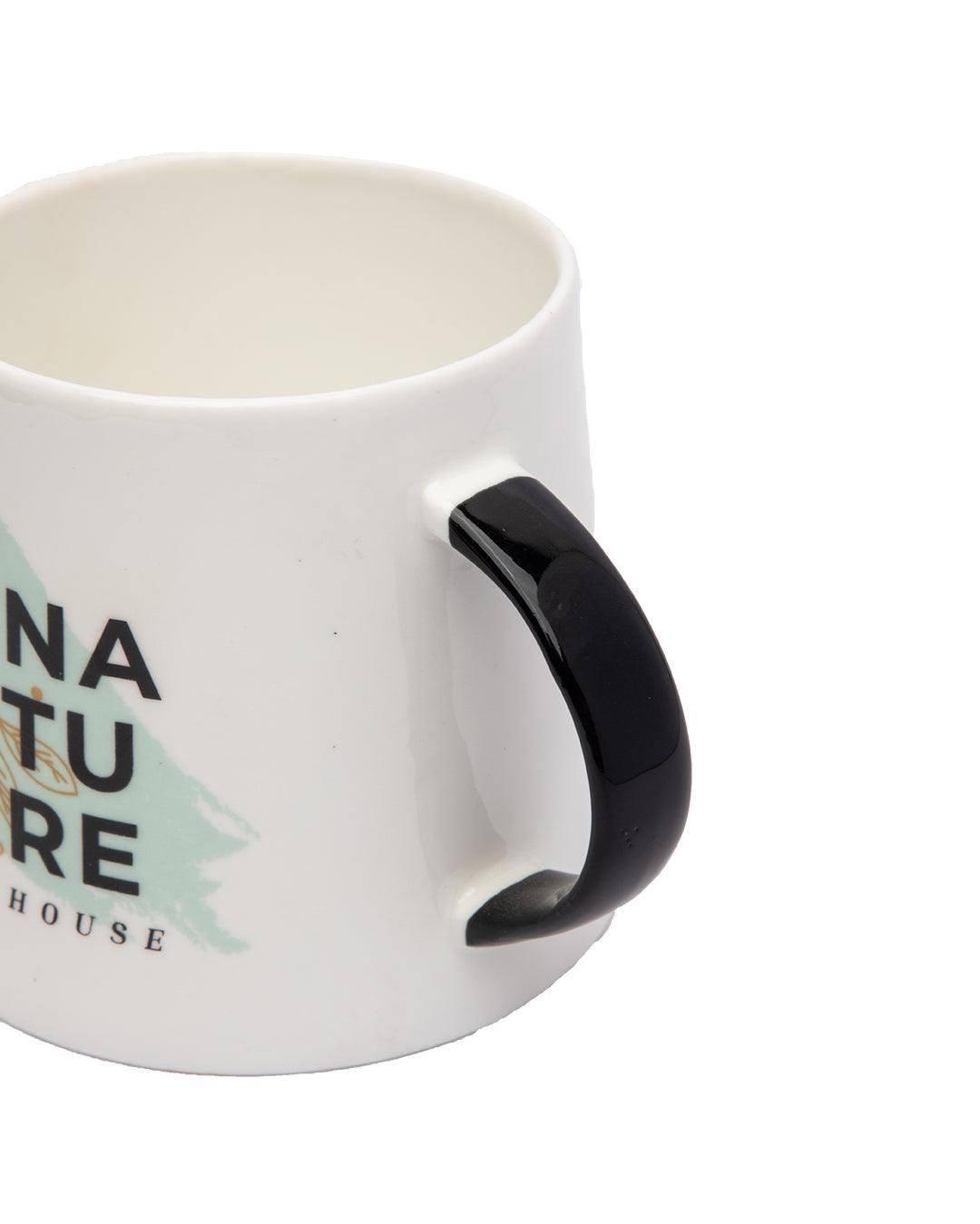 Mug, Pure Nature, White, Ceramic, 220 mL - MARKET 99