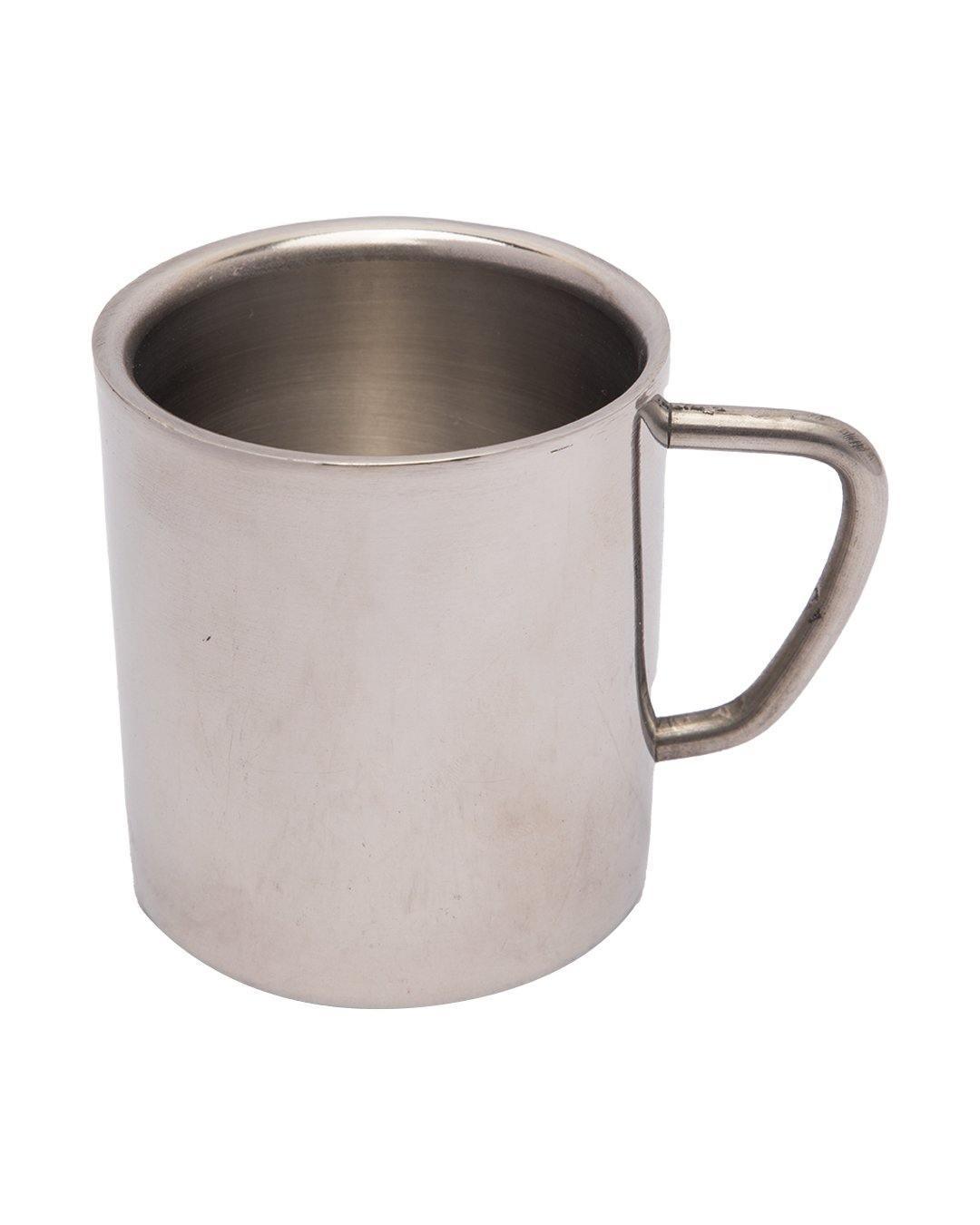 Mug, Silver, Stainless Steel, 200 mL - MARKET 99