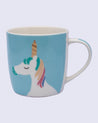 Mug, Unicorn Print, Light Blue, Ceramic, 380 mL - MARKET 99