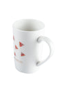 Mug with Lid & Spoon, Botanical Print, Tea & Coffee Mug, White, Ceramic, 400 mL - MARKET 99