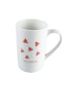 Mug with Lid & Spoon, Botanical Print, Tea & Coffee Mug, White, Ceramic, 400 mL - MARKET 99