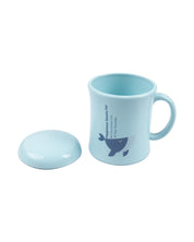 Mug with Lid, Whale Print, Blue, Plastic, 450 mL - MARKET 99