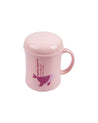 Mug with Lid, Whale Print, Pink, Plastic, 450 mL - MARKET 99