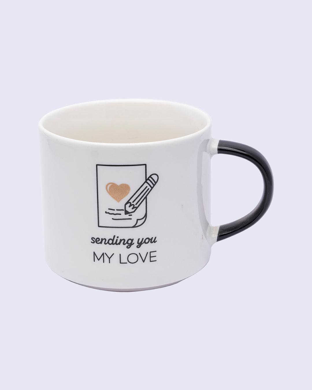 Mug, with Quotation, White, Ceramic, 420 mL - MARKET 99