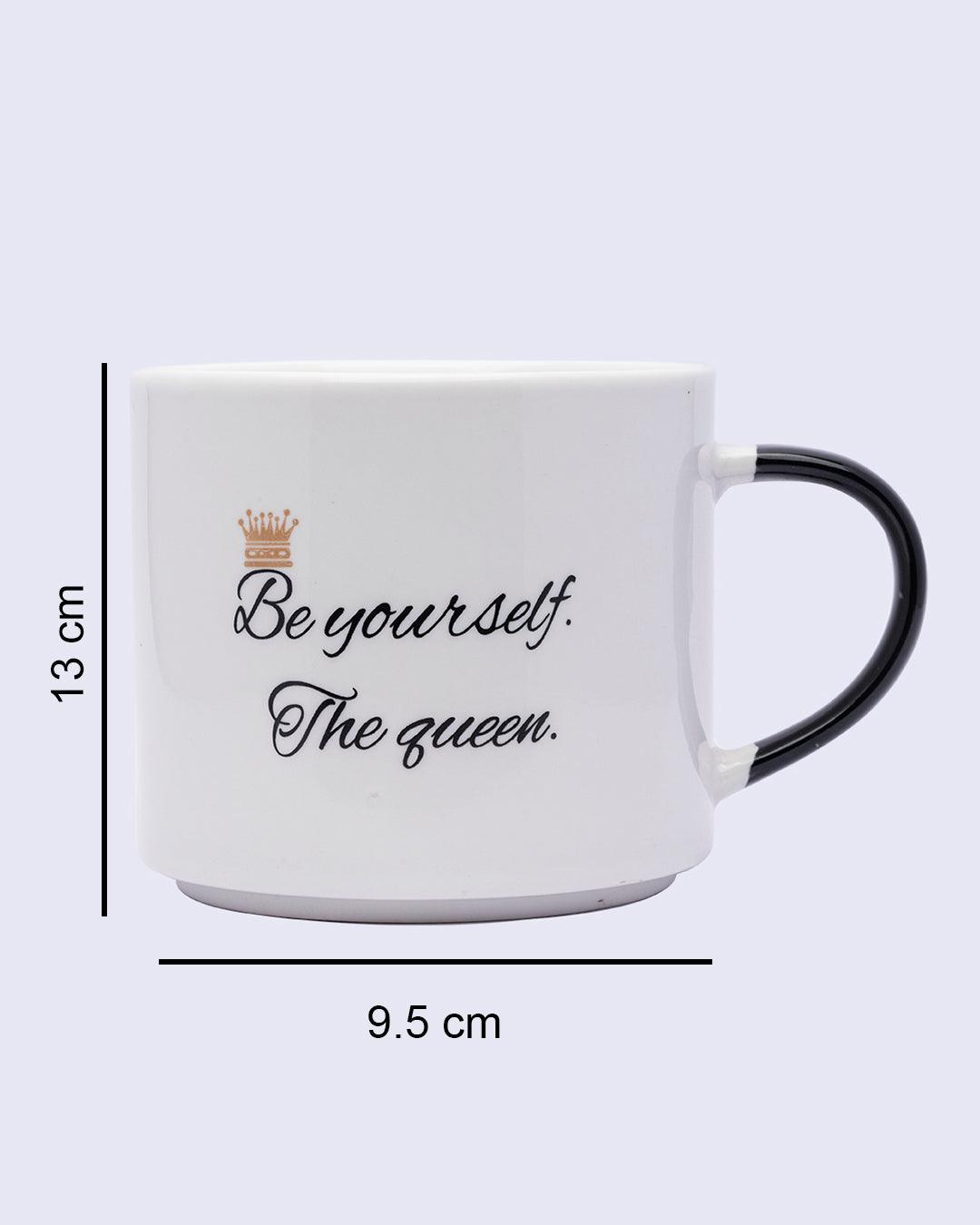 Mug, with Quotation, White, Ceramic, 420 mL - MARKET 99