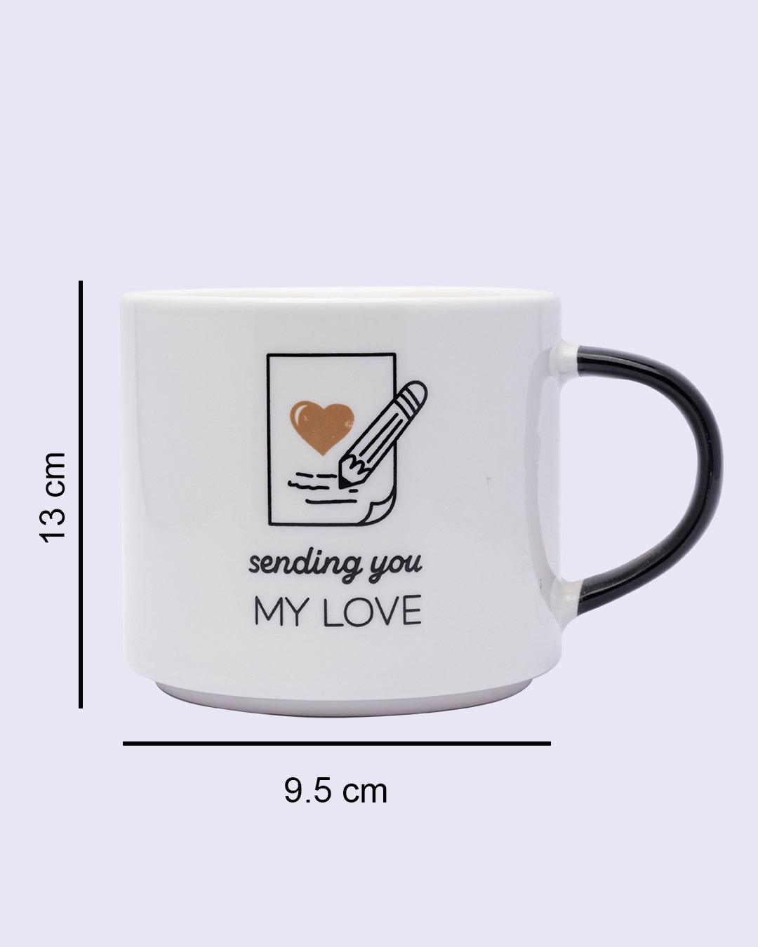 Mug, with Quotation, White, Ceramic, 420 mL - MARKET 99