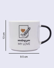 Mug, with Quotation, White, Ceramic, 420 mL - MARKET 99