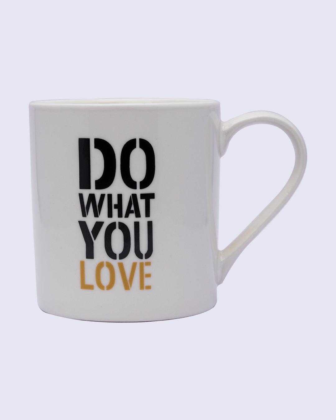 Mug, with Quotation, White, Ceramic, 500 mL - MARKET 99