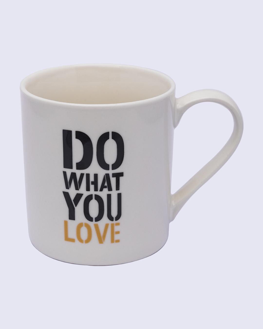 Mug, with Quotation, White, Ceramic, 500 mL - MARKET 99