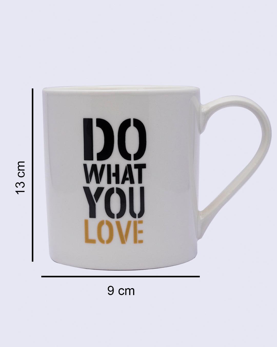 Mug, with Quotation, White, Ceramic, 500 mL - MARKET 99