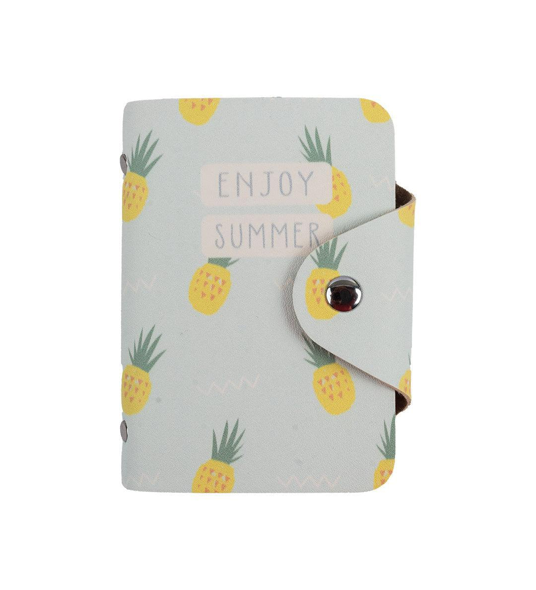 Multi Card Holder, Wallet, Printed, Light Blue, PU Leather - MARKET 99