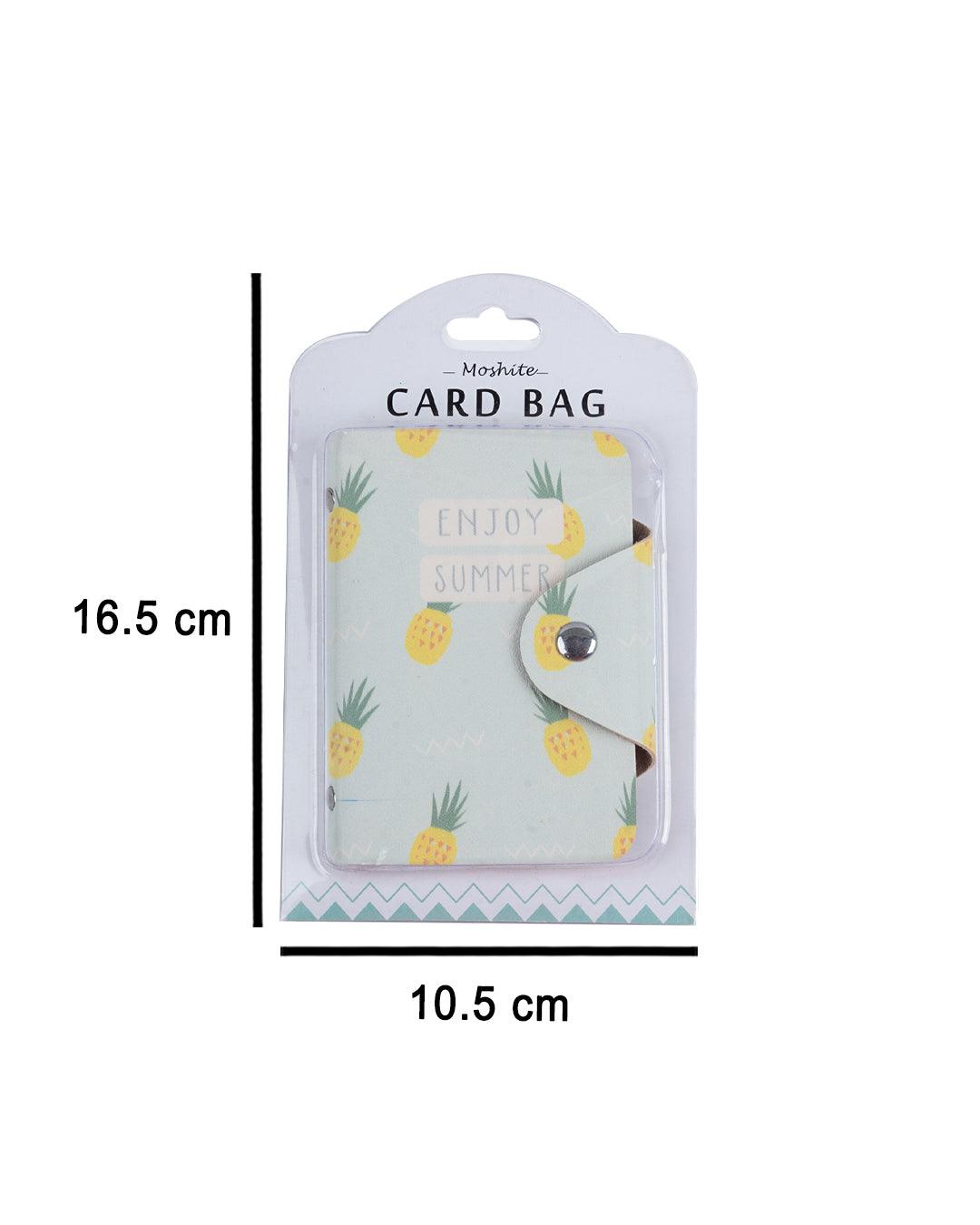 Multi Card Holder, Wallet, Printed, Light Blue, PU Leather - MARKET 99