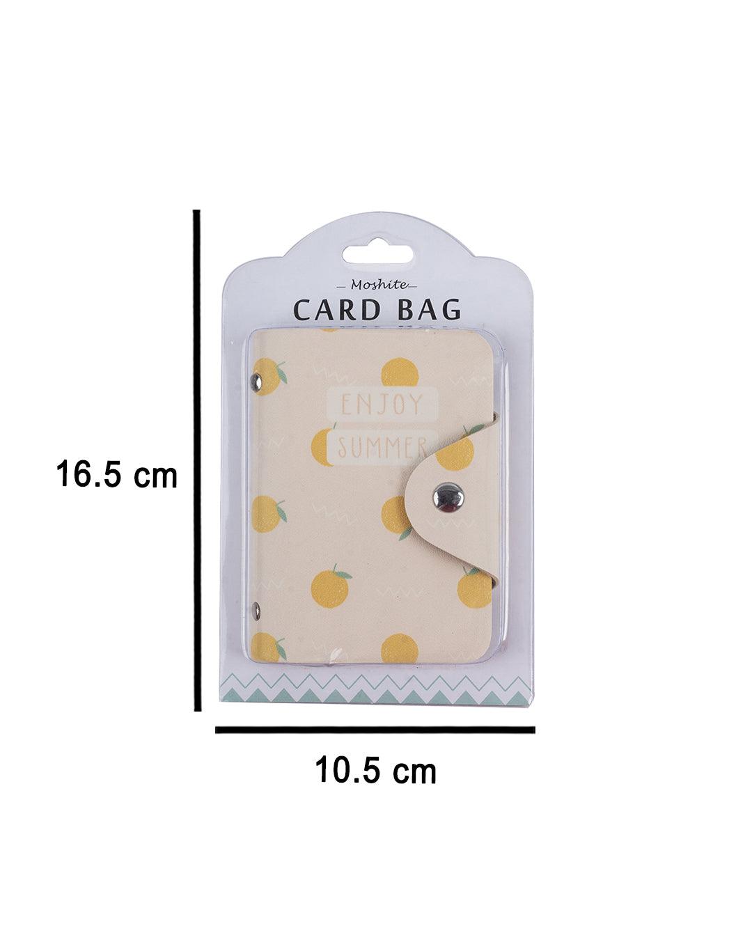 Multi Card Holder, Wallet, Printed, Orange, PU Leather - MARKET 99