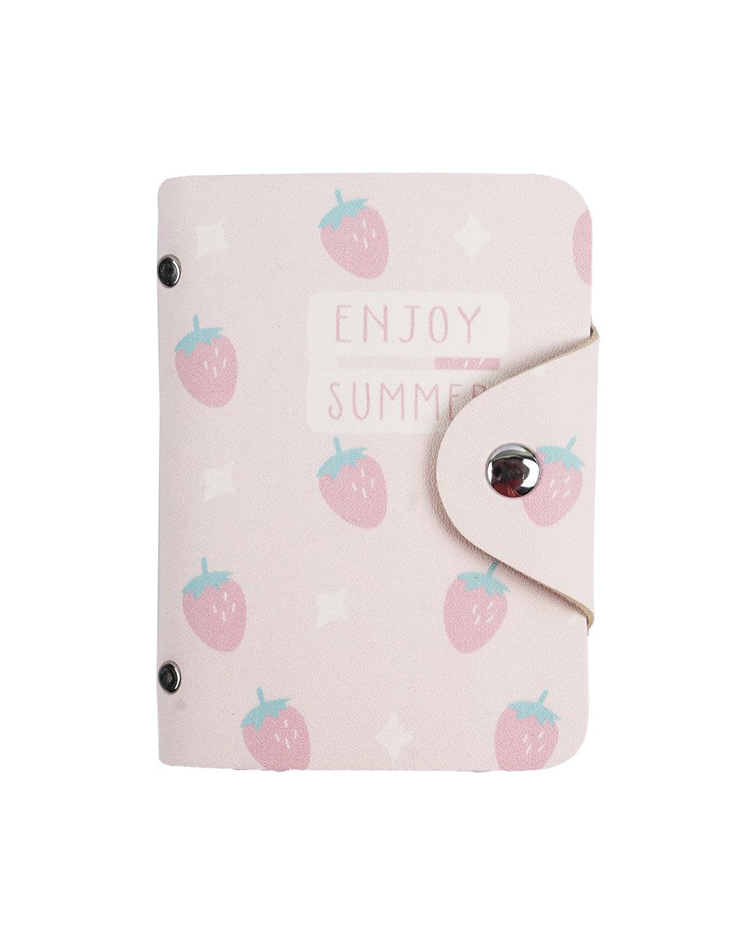 Multi Card Holder, Wallet, Printed, Pink, PU Leather - MARKET 99