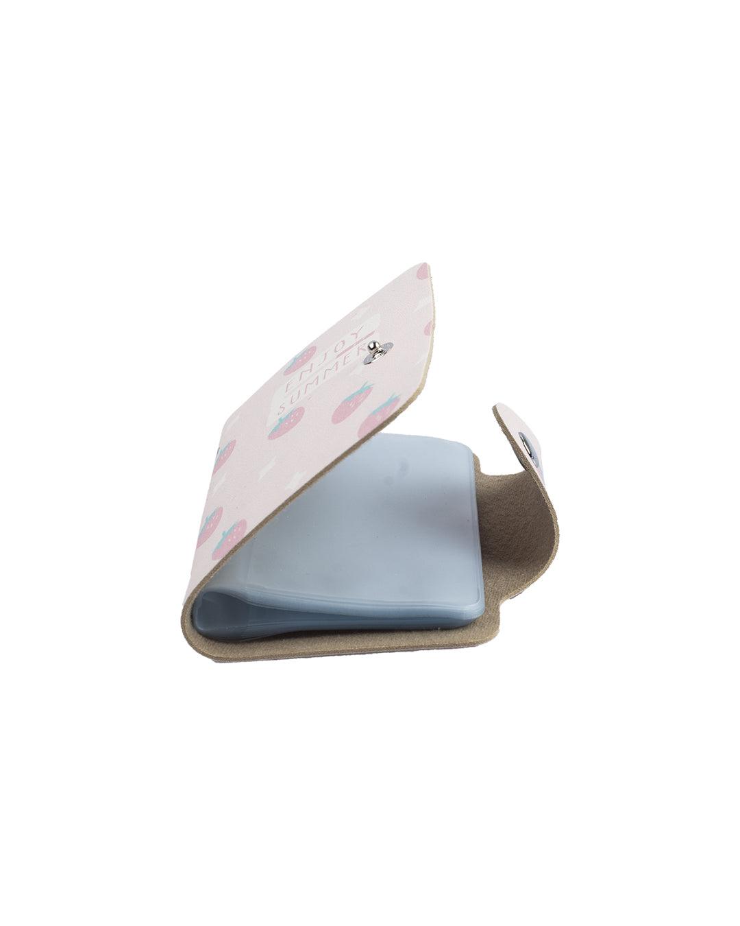 Multi Card Holder, Wallet, Printed, Pink, PU Leather - MARKET 99