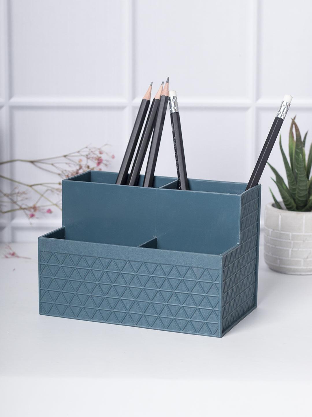 Multi-Purpose Desk Organizer with 4 Compartments - Dark Cyan - MARKET 99