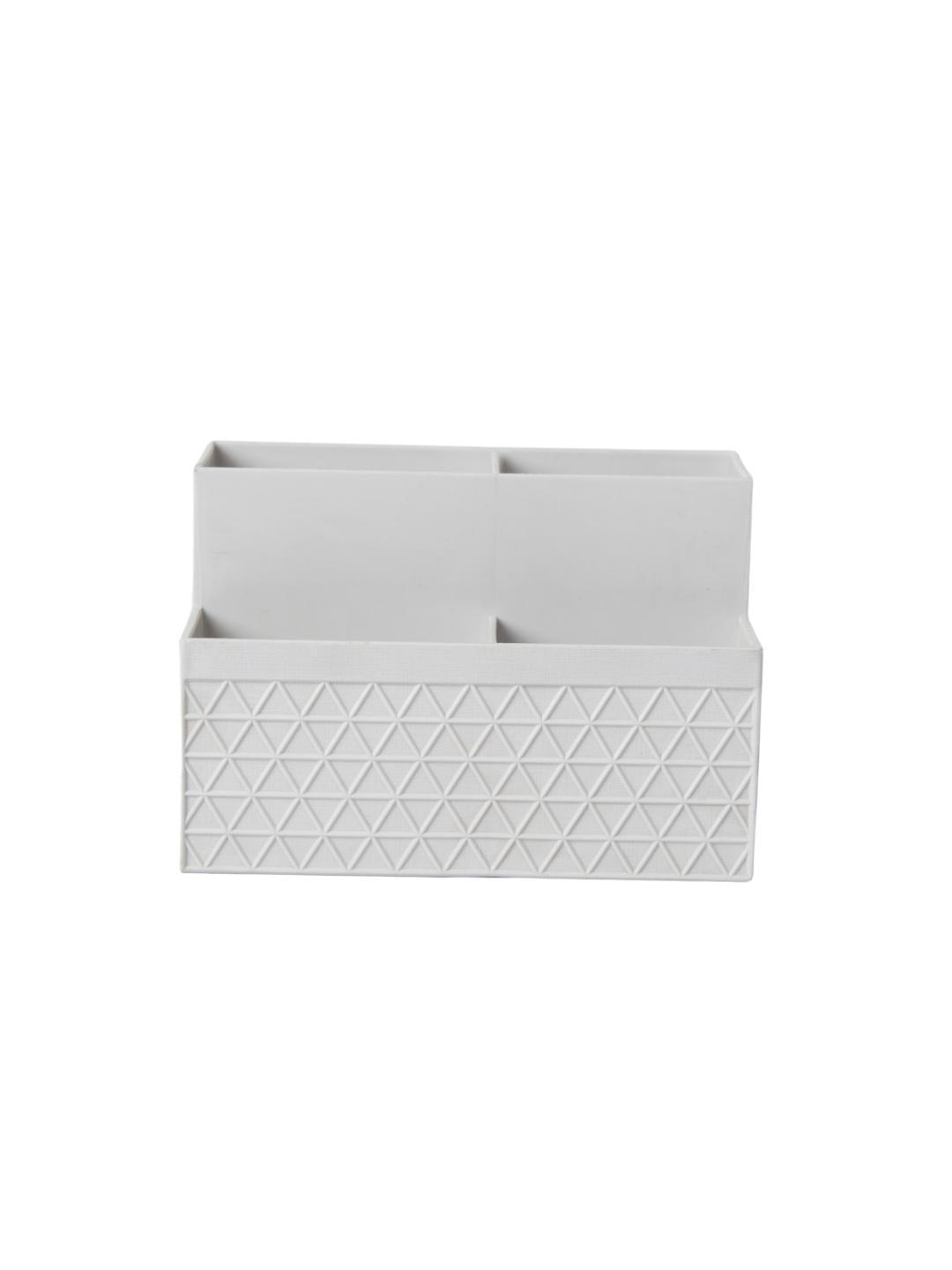 Multi-Purpose Desk Organizer with 4 Compartments - Off White