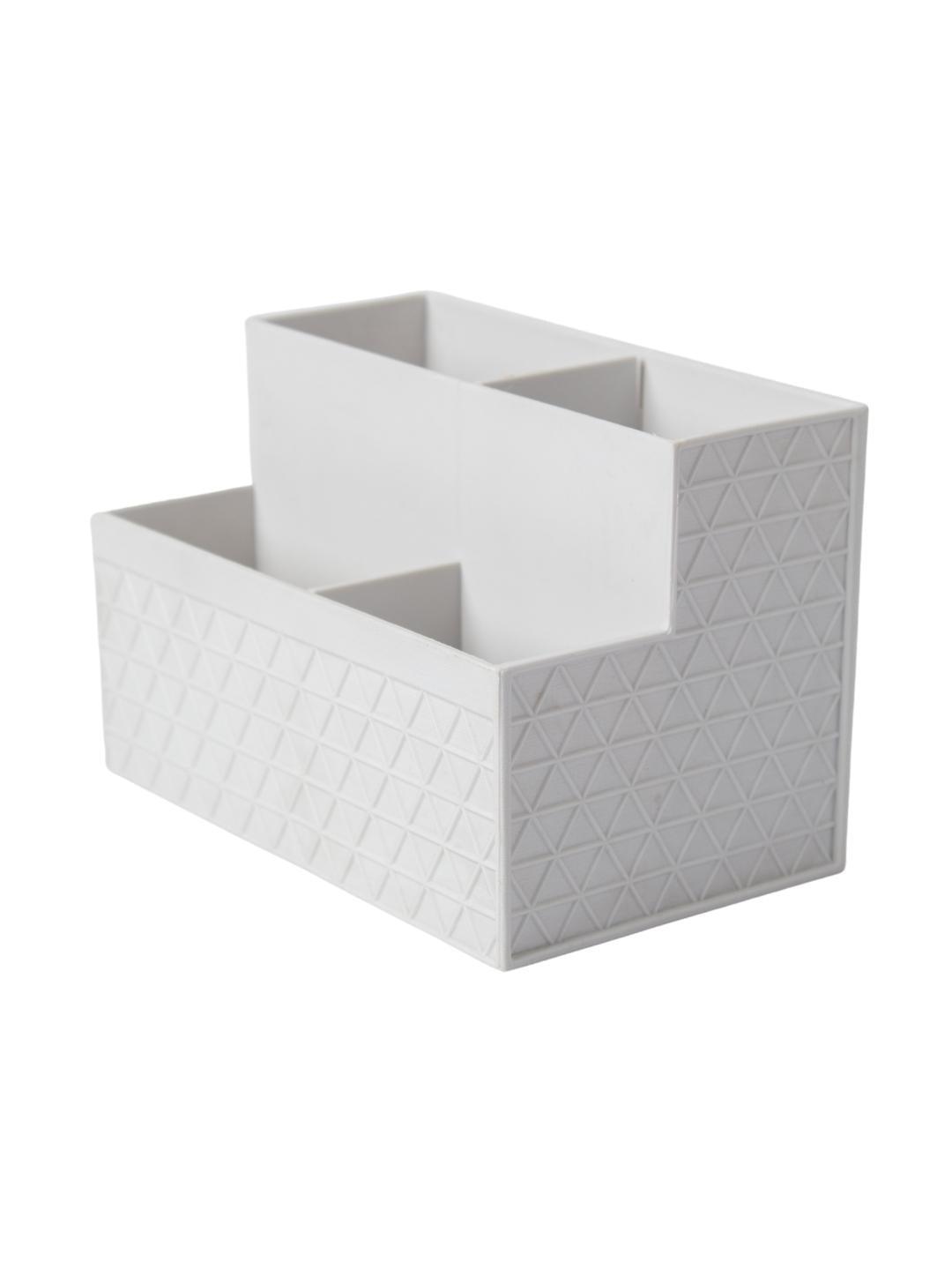 Multi-Purpose Desk Organizer with 4 Compartments - Off White