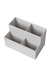 Multi-Purpose Desk Organizer with 4 Compartments - Off White