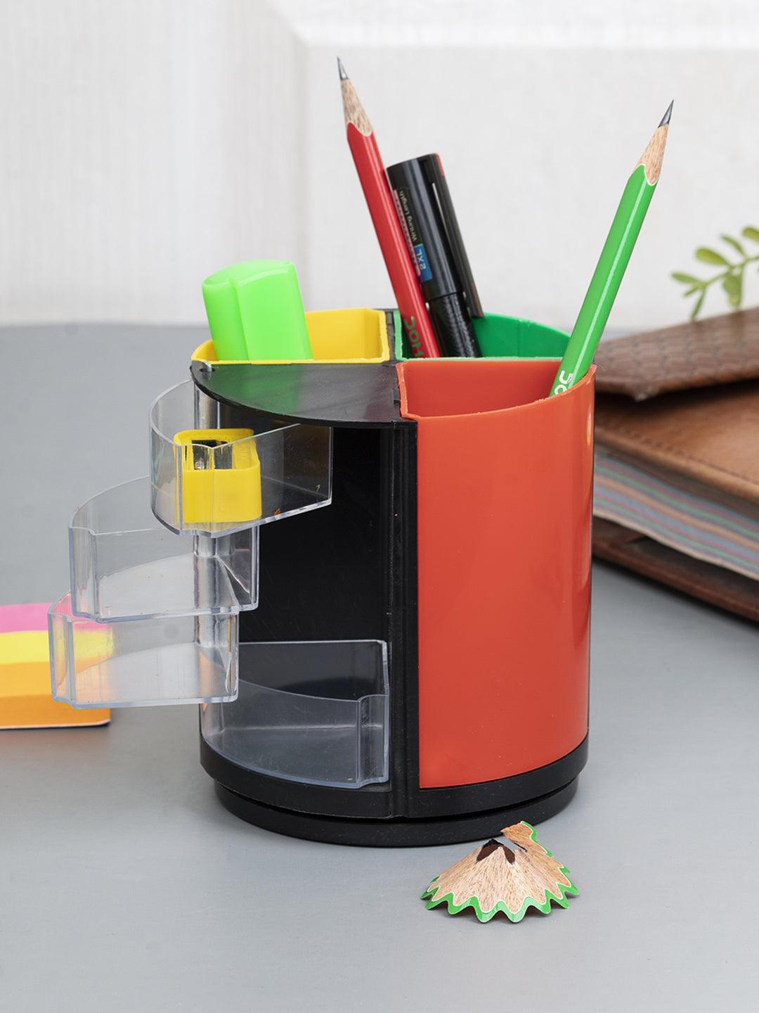 Multicolour Pen holder with 4 Compartments - MARKET 99