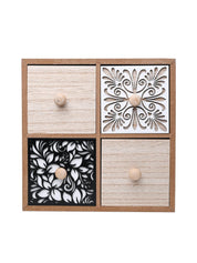 Multipurpose Floral Drawer Organizer - 2 Layers & 2-2 Compartment - MARKET 99