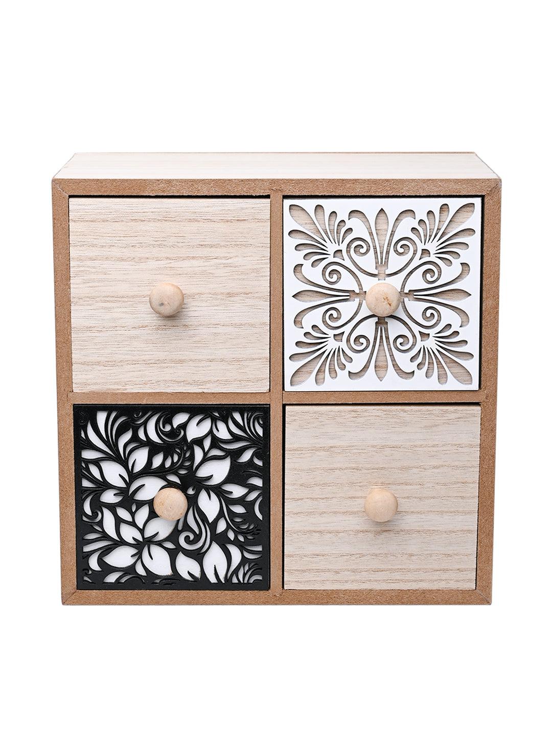 Multipurpose Floral Drawer Organizer - 2 Layers & 2-2 Compartment - MARKET 99