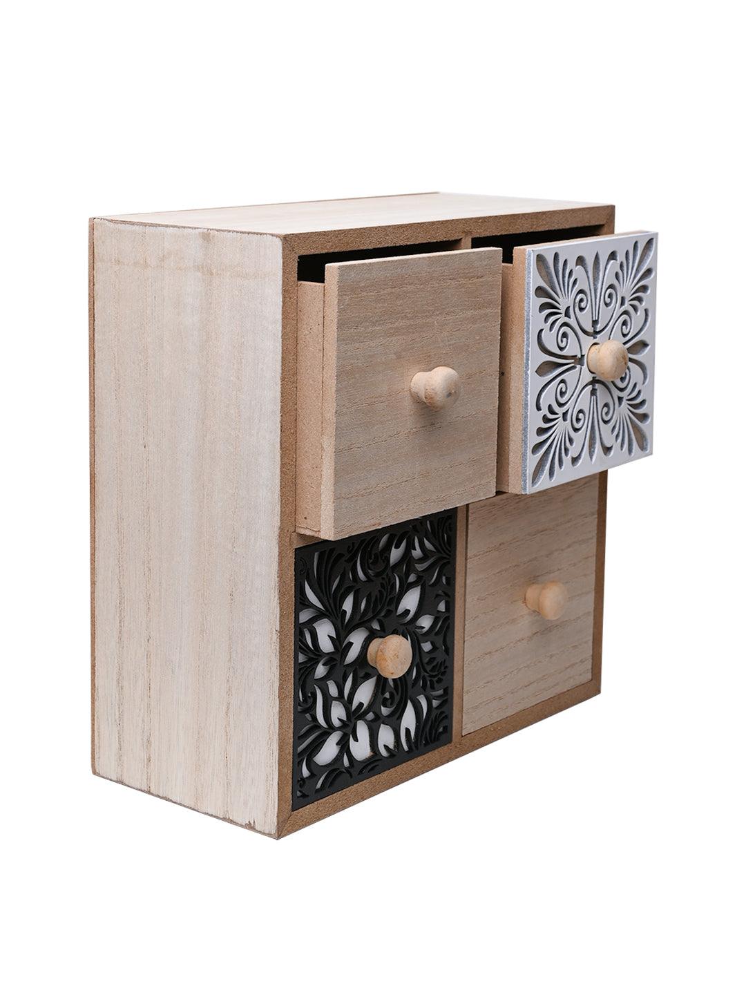 Multipurpose Floral Drawer Organizer - 2 Layers & 2-2 Compartment - MARKET 99
