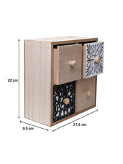 Multipurpose Floral Drawer Organizer - 2 Layers & 2-2 Compartment - MARKET 99