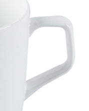 'Mustard' Drinkware Glossy Ceramic Coffee Mug ( White & Floral Plant, Set Of 6, 230 mL) - MARKET 99