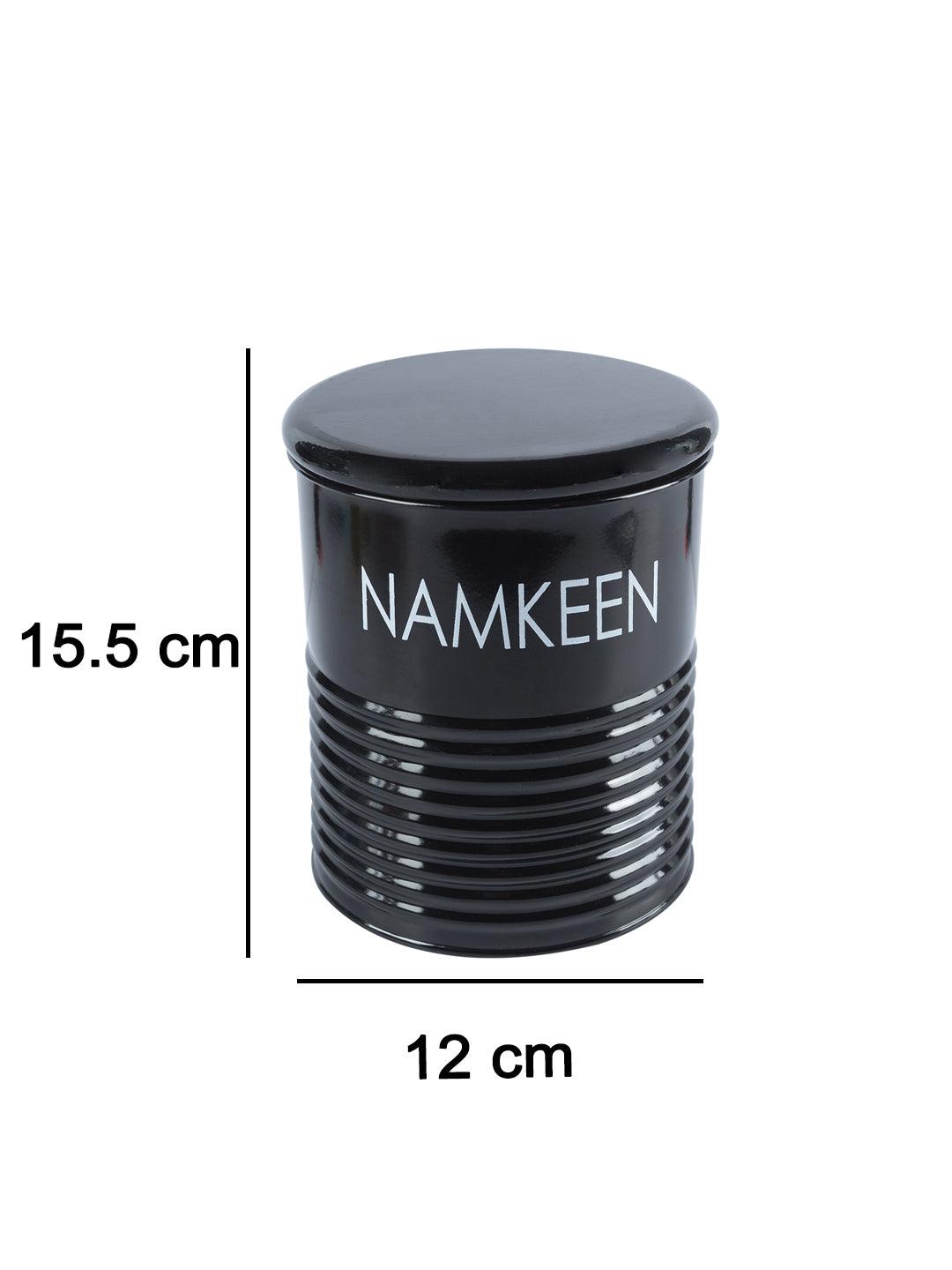 Namkeen Jar With Lid - (Black, 1700mL) - MARKET 99