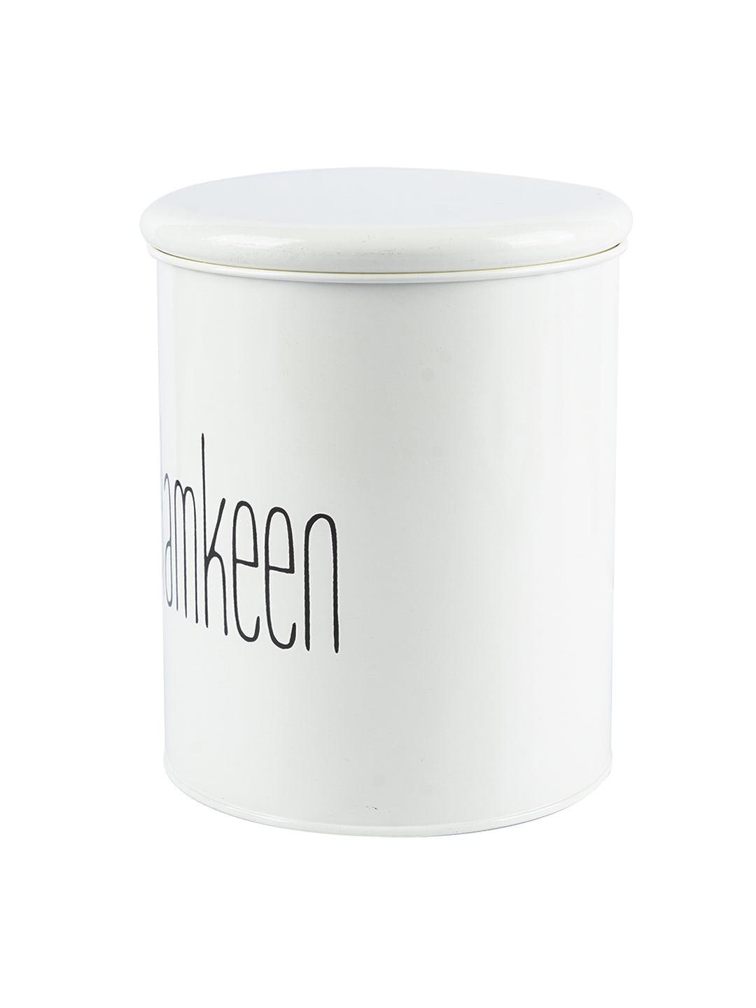 Off White Namkeen Jar With Lid (1700mL)