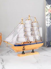 New Sailing Boat Decorative Showpiece - Brown - MARKET 99