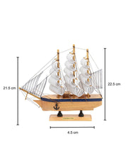 New Sailing Boat Decorative Showpiece - Brown - MARKET 99