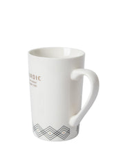 "NORDIC" Coffee Mug With Ceramic Lid and Spoon - White, 450mL