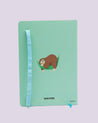 Notebook, Animal Print, for Home, Office, & School, Diary & Journal, Turquoise, Paper - MARKET 99