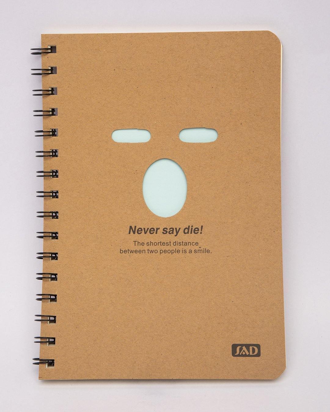 Notebook, Emoticon Print, Brown, Paper, Set of 2 - MARKET 99