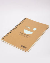 Notebook, Emoticon Print, Brown, Paper, Set of 2 - MARKET 99