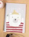 Notebook, Polar Bear Cover, Grey, Paper - MARKET 99