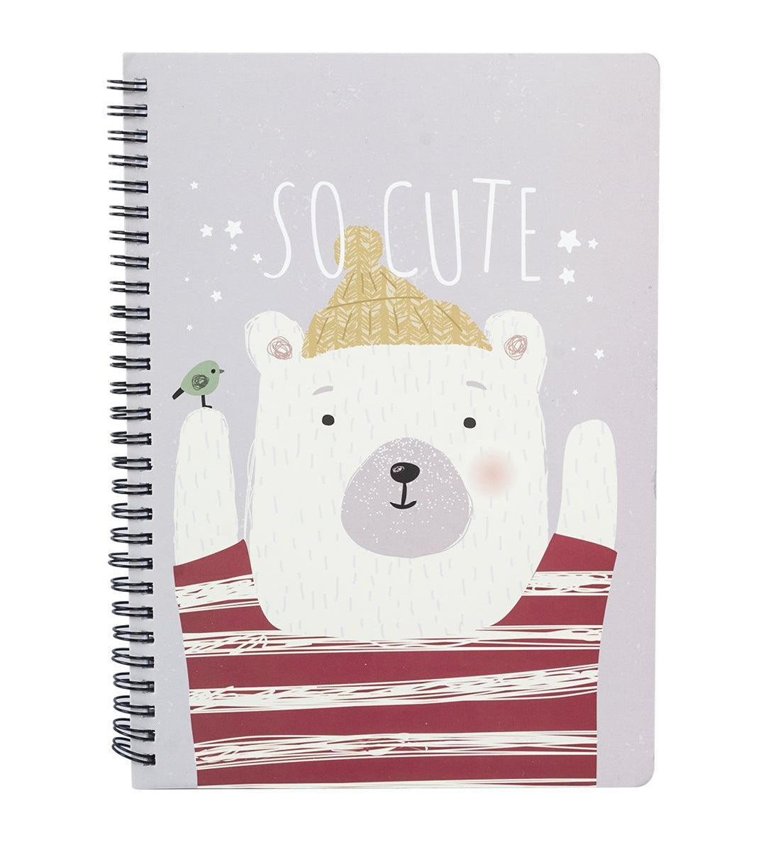 Notebook, Polar Bear Cover, Grey, Paper - MARKET 99