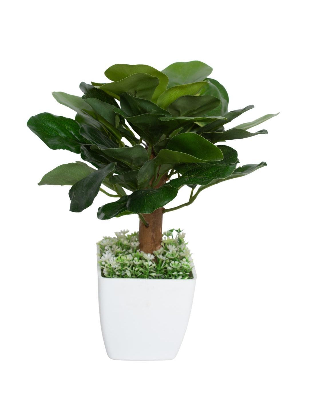 Obcordate Sahpe Leafs Home Decor Artificial Flower Pot