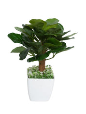 Obcordate Sahpe Leafs Home Decor Artificial Flower Pot
