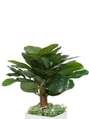 Obcordate Sahpe Leafs Home Decor Artificial Flower Pot