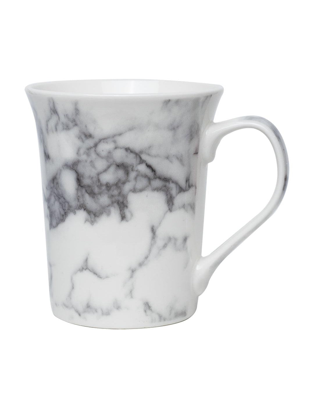 Off White & Grey Coffee Mug - 380 Ml, Marble Finish - MARKET 99