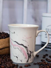 Off White Coffee Mug - 380 Ml, Marble Finish - MARKET 99