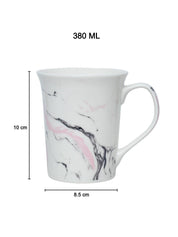 Off White Coffee Mug - 380 Ml, Marble Finish - MARKET 99