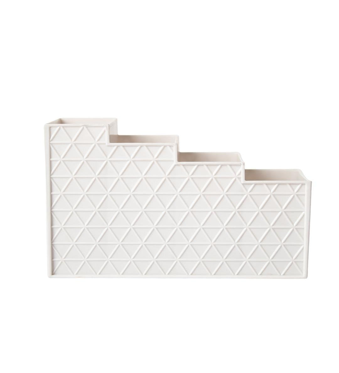 Off White Desk Organizer With Four Compartments