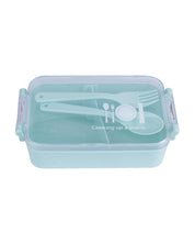 Office Lunch Box, Turquoise, Plastic & PS - MARKET 99