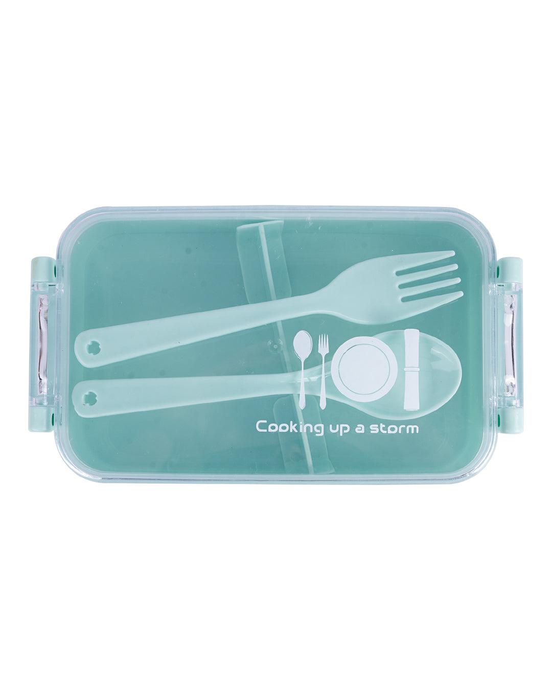 Office Lunch Box, Turquoise, Plastic & PS - MARKET 99